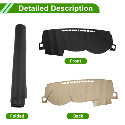 Dashboard Cover Mat for Toyota Corolla (2000-2007) - Black Carpet