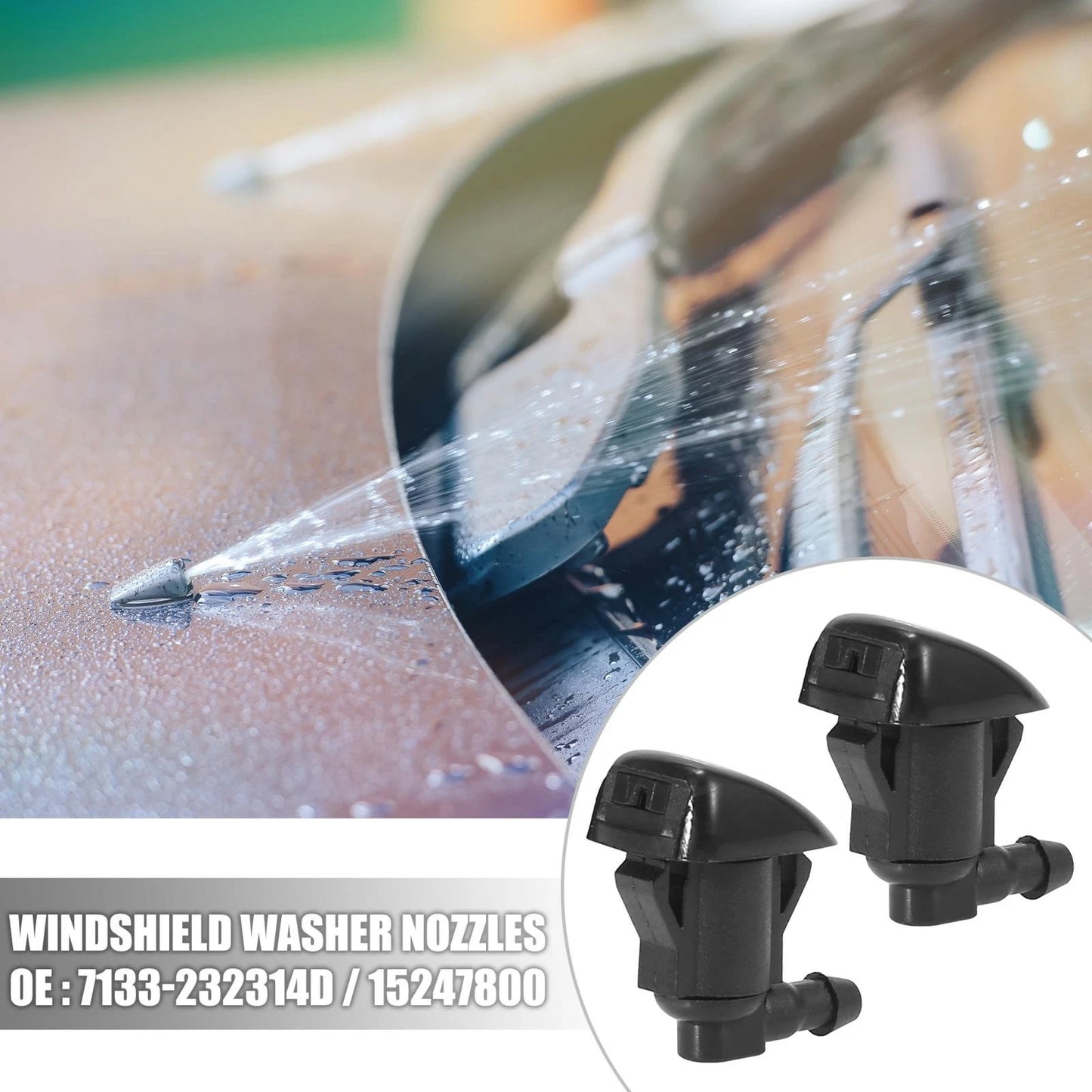 4 x Front Windshield Wiper Washer Nozzle Spray Jet for Chevrolet
