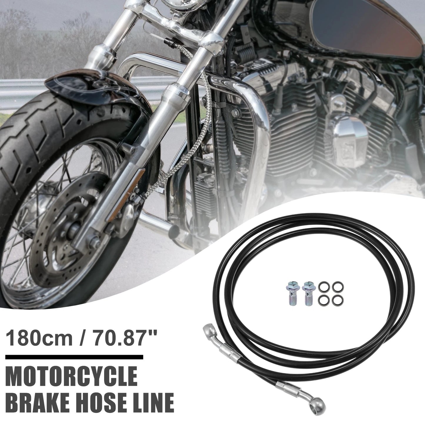 Brake Hose / 180cm / Hydraulic Brake Line Oil Hose Pipe for Motorcycle