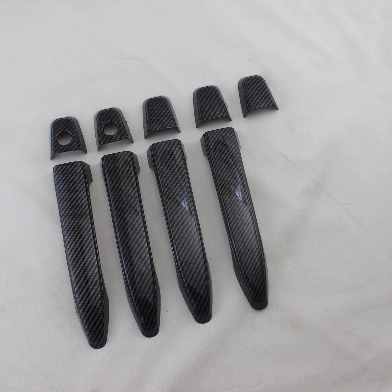 Door Handle Frame ABS Cover Trim for 2005-2015 Toyota Tacoma 9 x Carbon Fiber