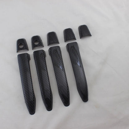 Door Handle Frame ABS Cover Trim for 2005-2015 Toyota Tacoma 9 x Carbon Fiber
