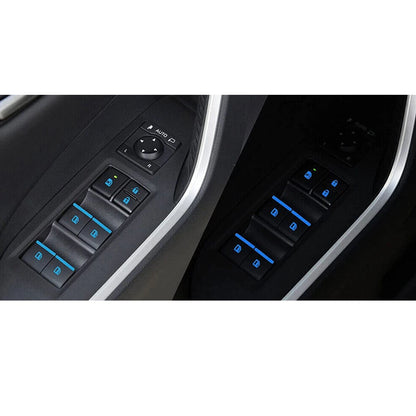 Luminous Blue Door Window Switch Sticker Decal for Universal Cars