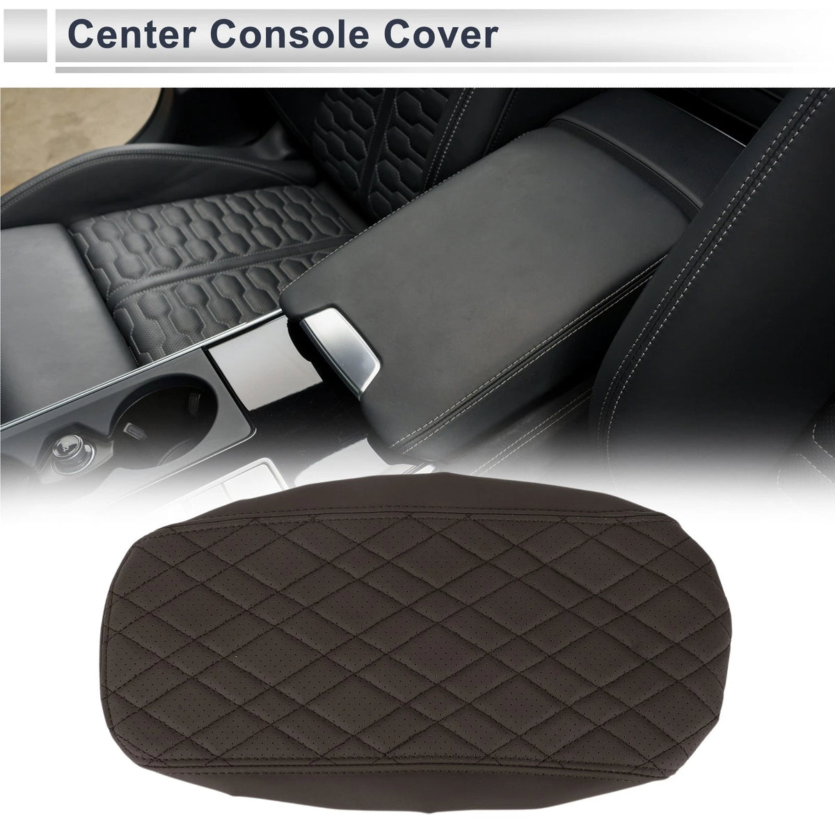 Car Center Console Cover for BMW X3 Deep Brown (2014-2018) 1 x Pc