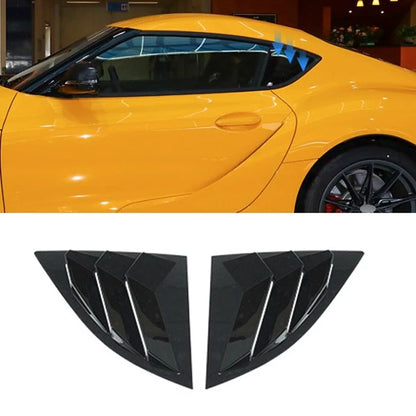 Gloss Black Rear Glass Duct Louver Vent Covers for Toyota Supra (2019–2025)
