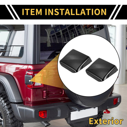 Carbon Fiber Tail Light Cover Trim for Jeep Wrangler JL JLU (2018-2023)