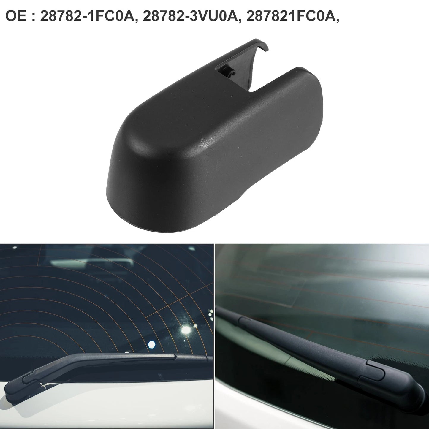 Rear Windshield Wiper Arm Cover for Nissan Armada (2017-2022) Black