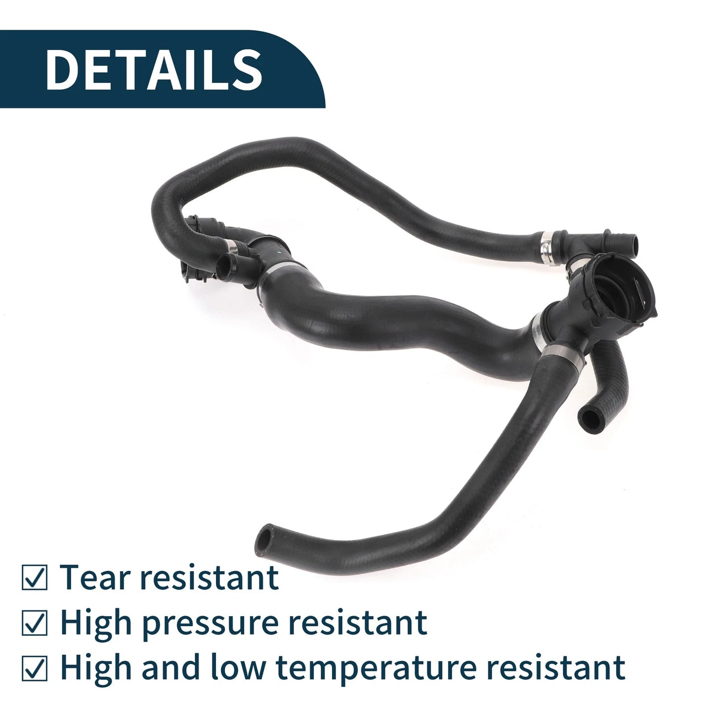 Lower Radiator Hose for Volvo XC90 (2016-2021) Rubber Black