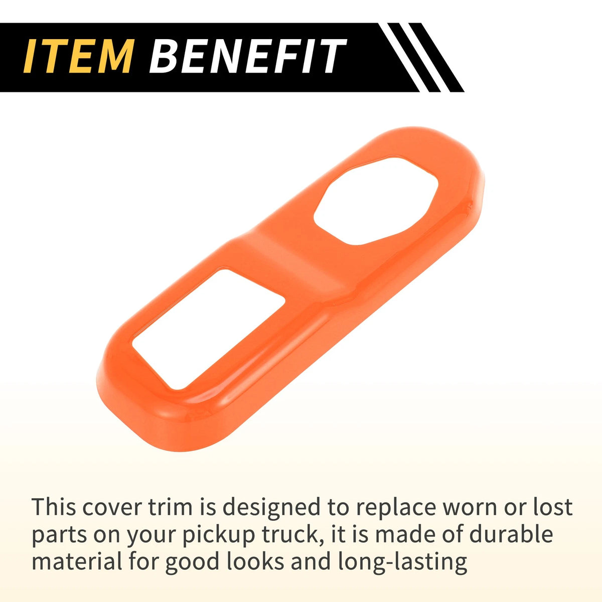Rear Trunk Lock Panel Cover Trim for Jeep Wrangler JL JLU (2018-2024) - ABS Orange