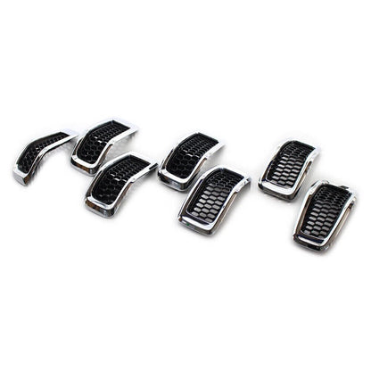 Chrome Honeycomb Grille Inserts Cover Trim for Jeep Cherokee (2014-2018)