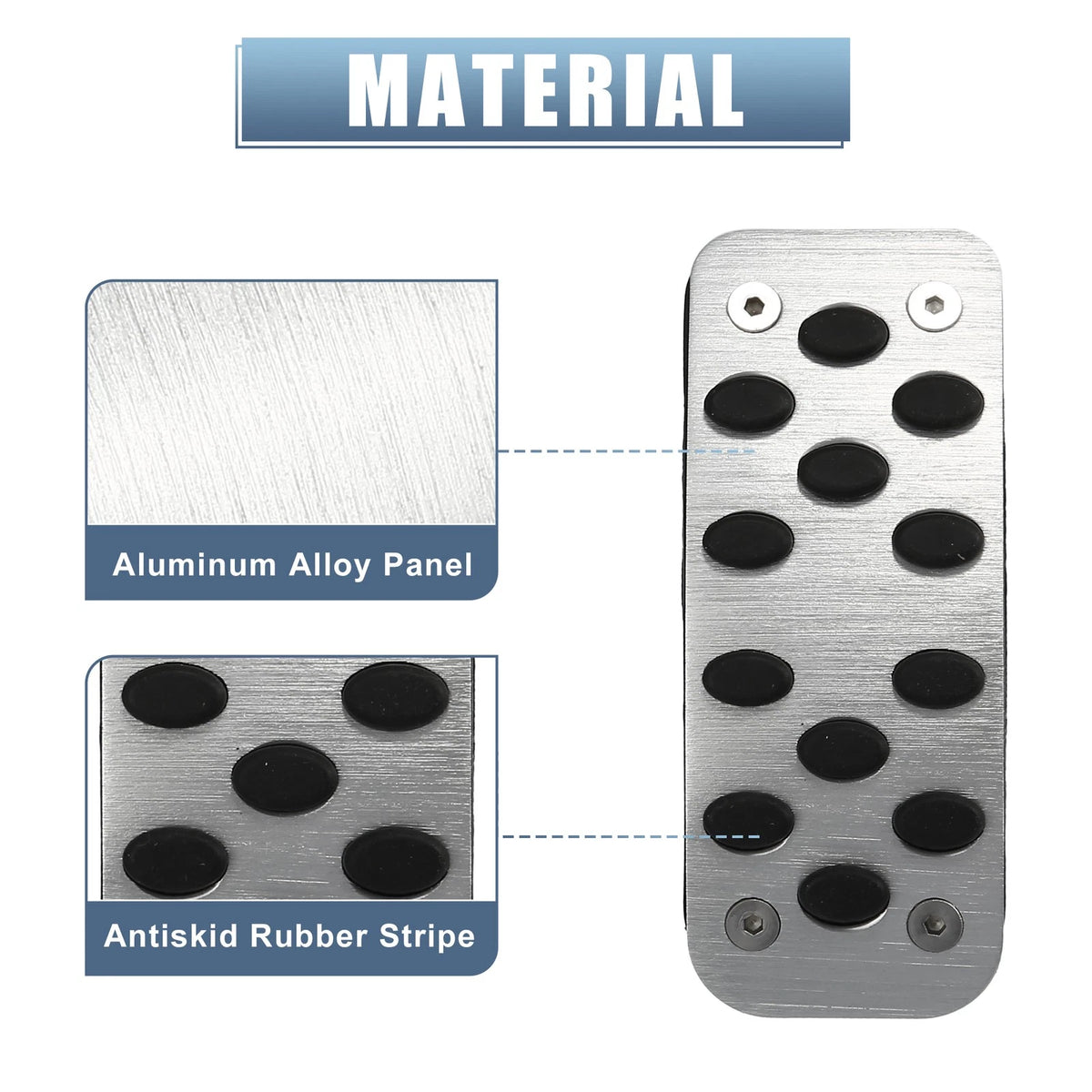 Anti-Slip Gas Brake Pedal Pads for Mitsubishi
