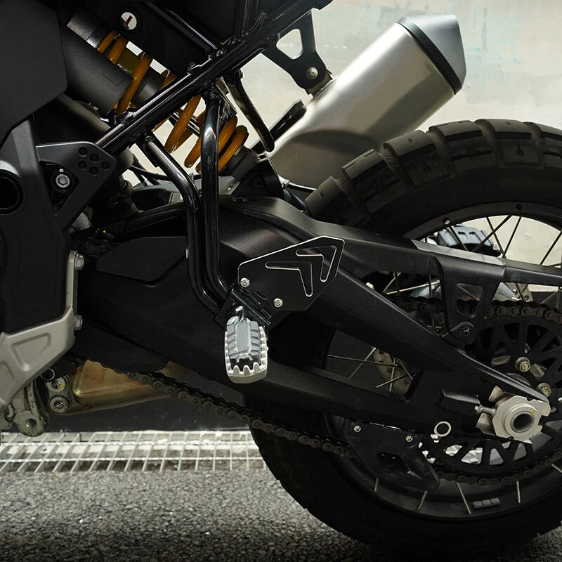 Ducati Desert X Black Foot Peg Pedal Heel Plates Guard Cover Protector (2022-2023)