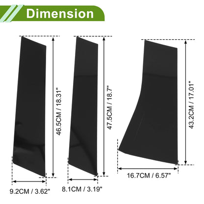 6 Pcs Black Pillar Window Trim for Nissan Elgrand (2011-2023)
