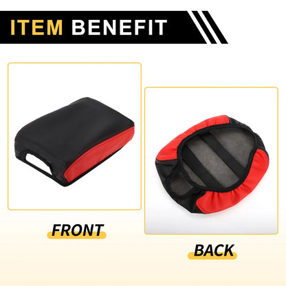 Console Lid Armrest Cover for Toyota Tacoma (2016-2020) Waterproof Black Red