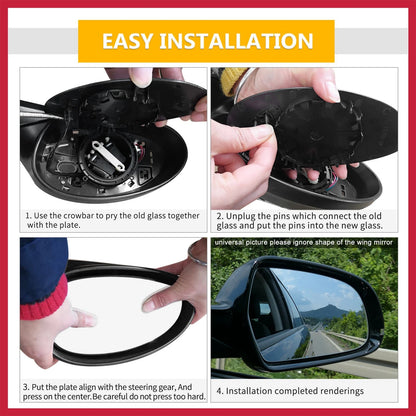 Heated Right Side Mirror Glass w/ Backing Plate for Kia Optima (2011-2015)