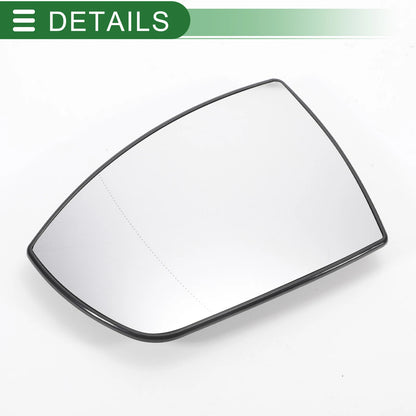 Heated Left Side White Mirror Glass for Ford EcoSport (2013-2023)
