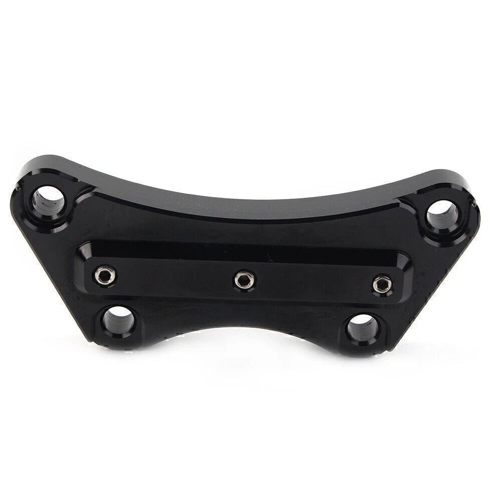 Black Top Handlebar Riser Clamp for Harley Touring Street Road King (2008-2023)