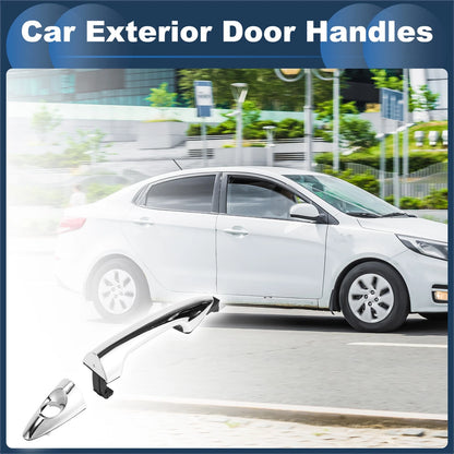 Front Left Exterior Door Handle for Kia Rio (2011) - Silver Tone, 1 Pcs