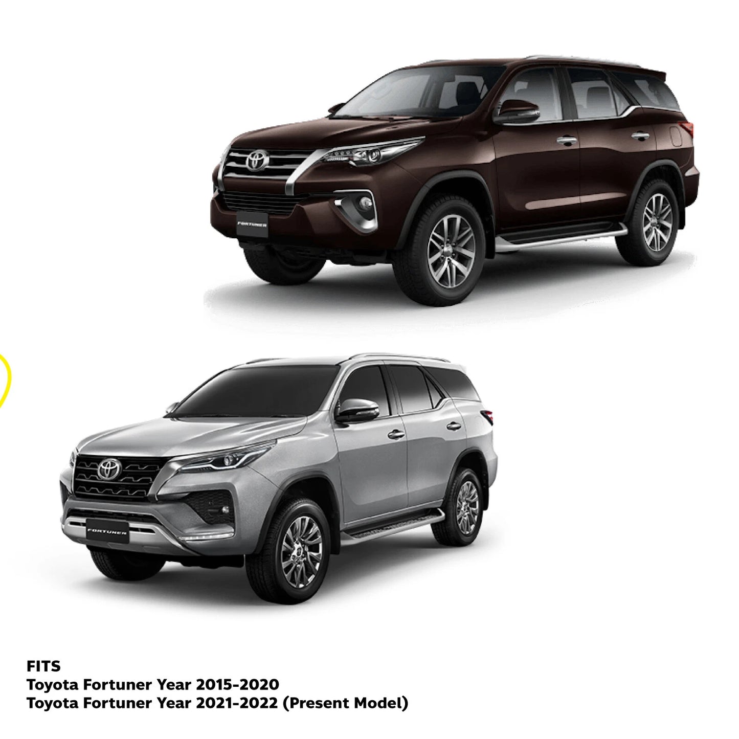 Red Rear Bumper Step Door Scuff Plate for Toyota Fortuner (2015-2022)