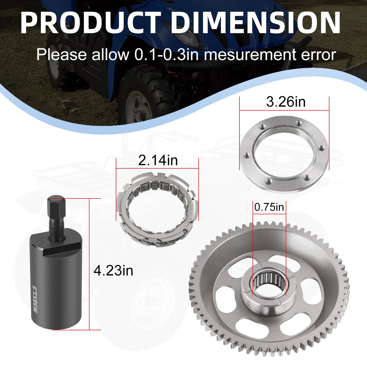 Flywheel Puller Starter Clutch for Suzuki LTZ400 Quadsport Z400 (2003–2006)