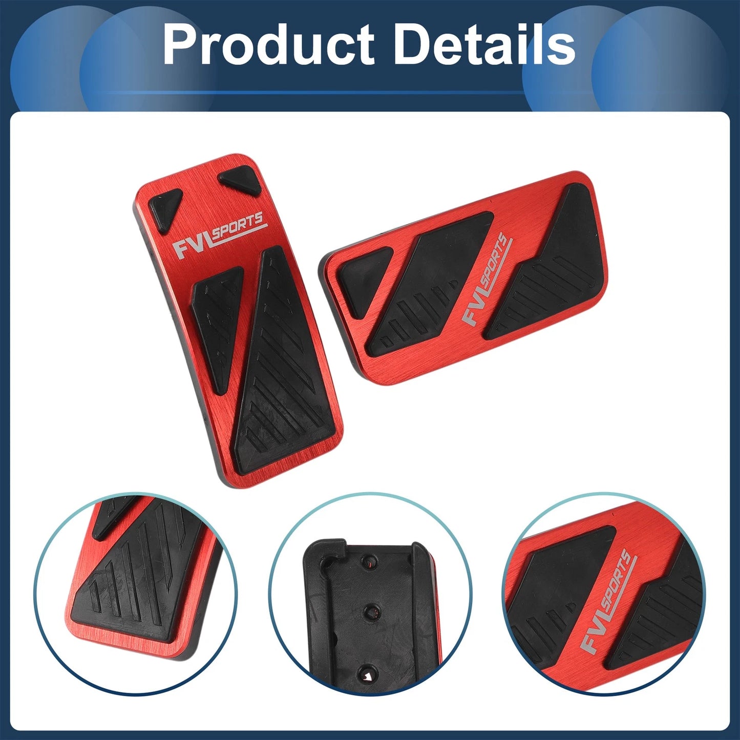 Automatic Foot Accelerator Pedal Covers for Ford Ranger 2024 Red