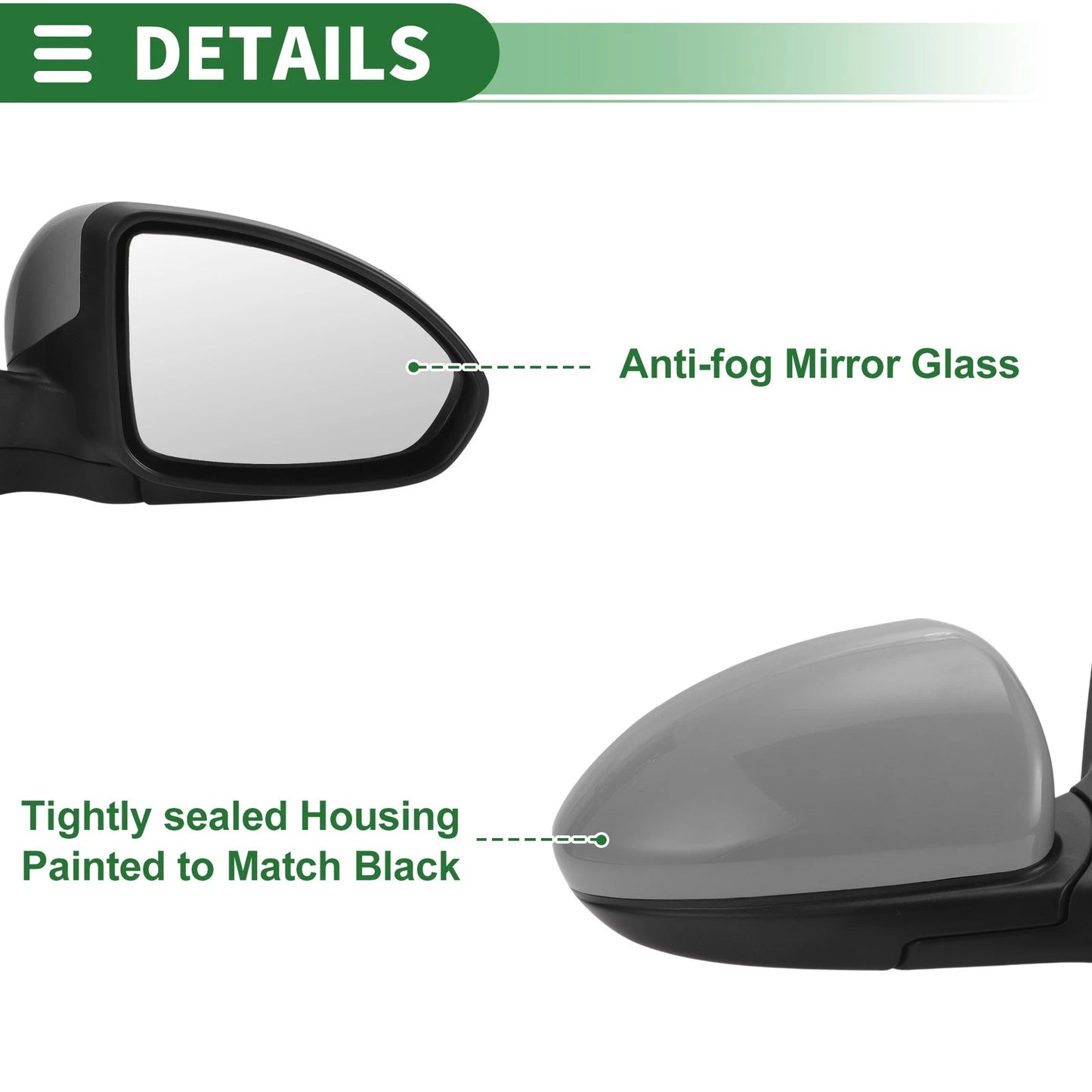 Right Passenger Side Door Mirror Replacement for Chevrolet Cruze
