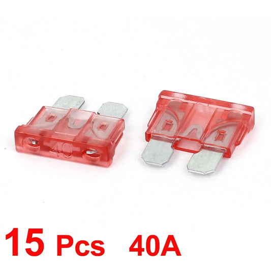 15 x 40A Mini Blade Fuses for Motorcycle Car SUV ATC ATO