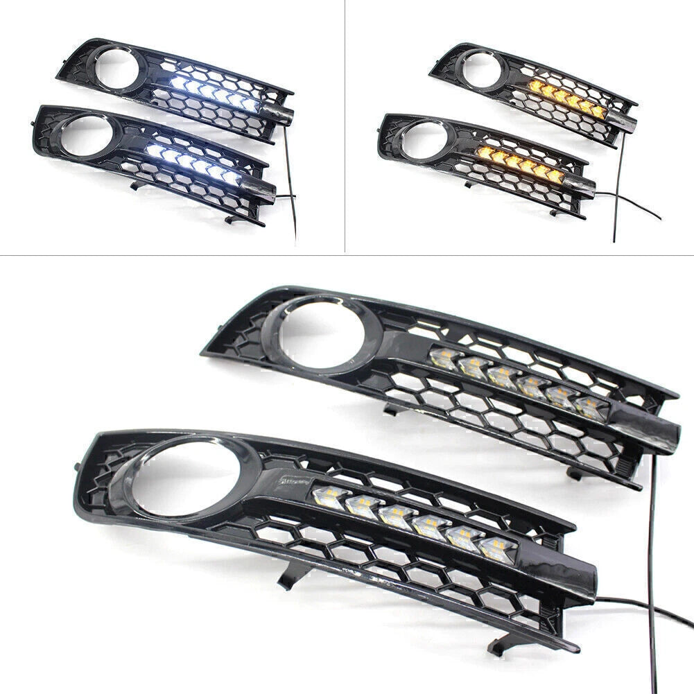 DRL Turn Signal Fog Light Covers for Audi A4 B6 Sedan (2001-2005)