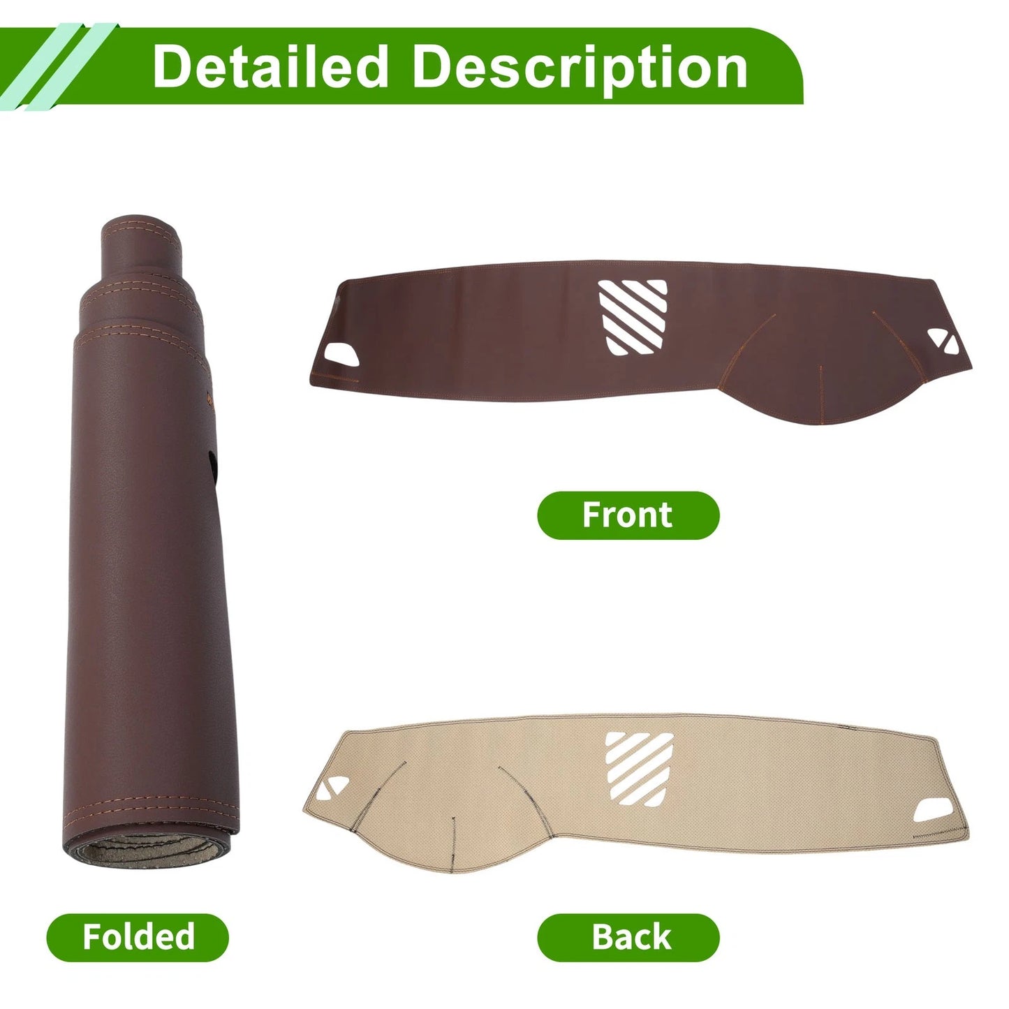 Dashboard Cover Mat for BMW 5 Series 2014-2017 - Brown Carpet