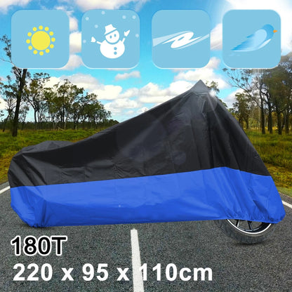 L Rain Dust Motorcycle Cover Blue Outdoor Waterproof UV for Make Model