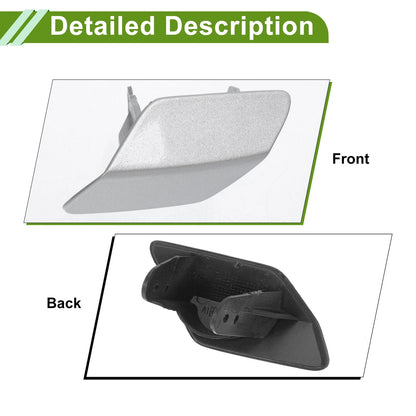 Front Left Washer Nozzle Cover for BMW 320i (2013-2018) Silver Tone