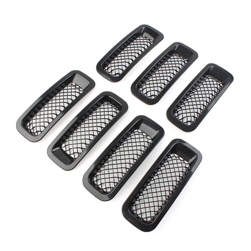 7 Pcs Front Mesh Grille Cover for Jeep Patriot (2011-2017)