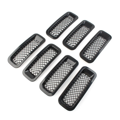 7 Pcs Front Mesh Grille Cover for Jeep Patriot (2011-2017)
