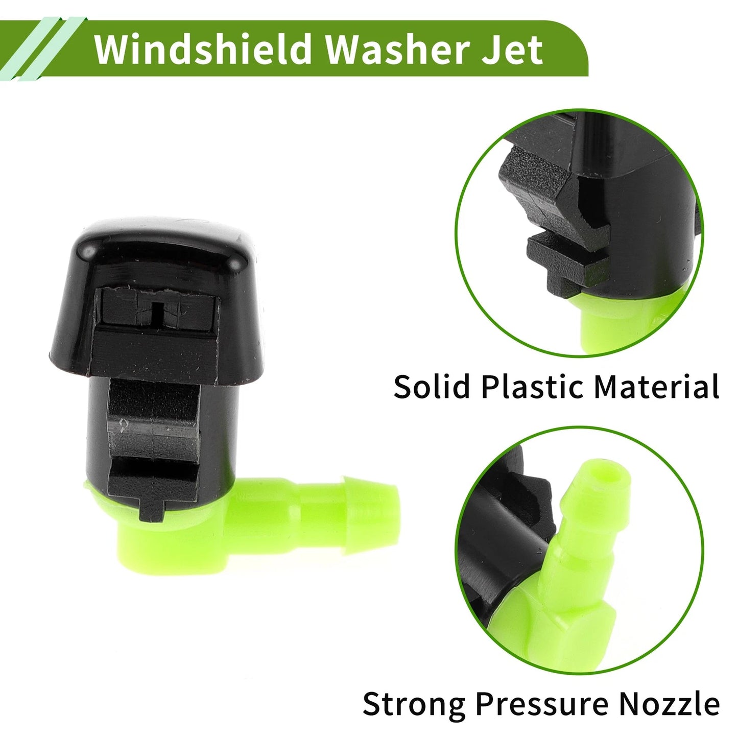 Windshield Washer Nozzle & Hose Connector for Toyota (2000-2023)