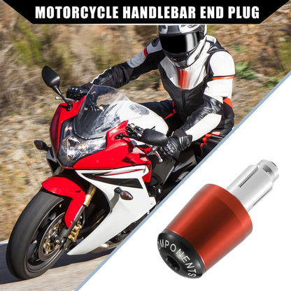 2 x Motorcycle Handlebar End Plug 7/8" 22mm Handle Bar Grip for Honda Orange