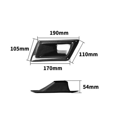 Carbon Fiber Engine Hood Front Air Vent Cover Trim For Nissan 350Z 2006-2009