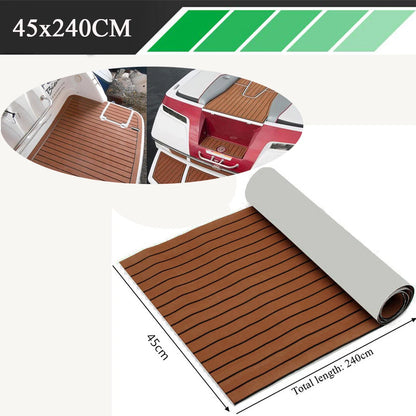 240x45cm Teak EVA Foam Boat Flooring Mat Self-Adhesive Rug