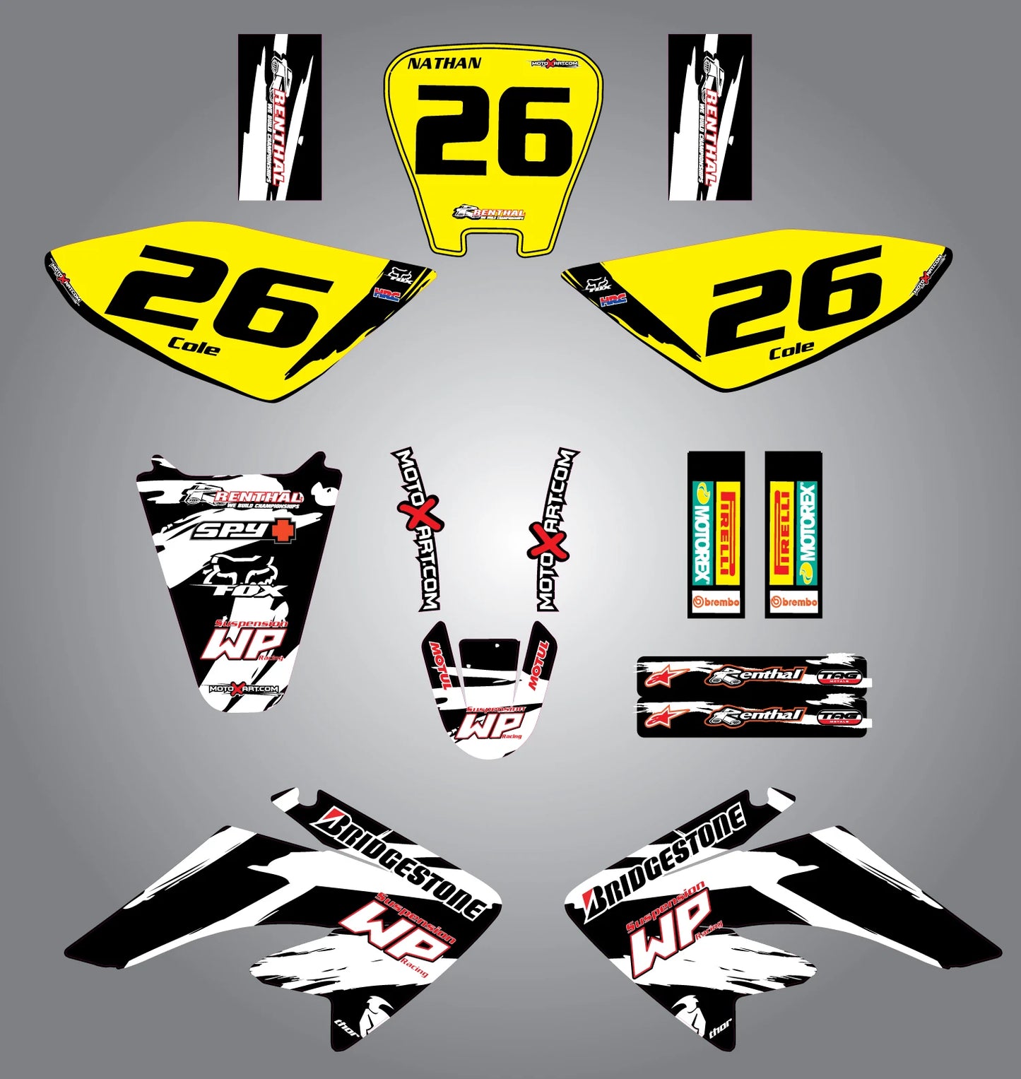 Custom Graphics Full Kit for Honda CRF 70 (2003-2011) Safari Style Stickers