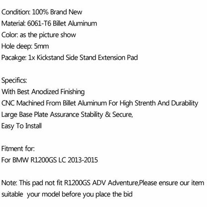 Side Stand Extension Pad for BMW R1200GS LC (2013-2015)