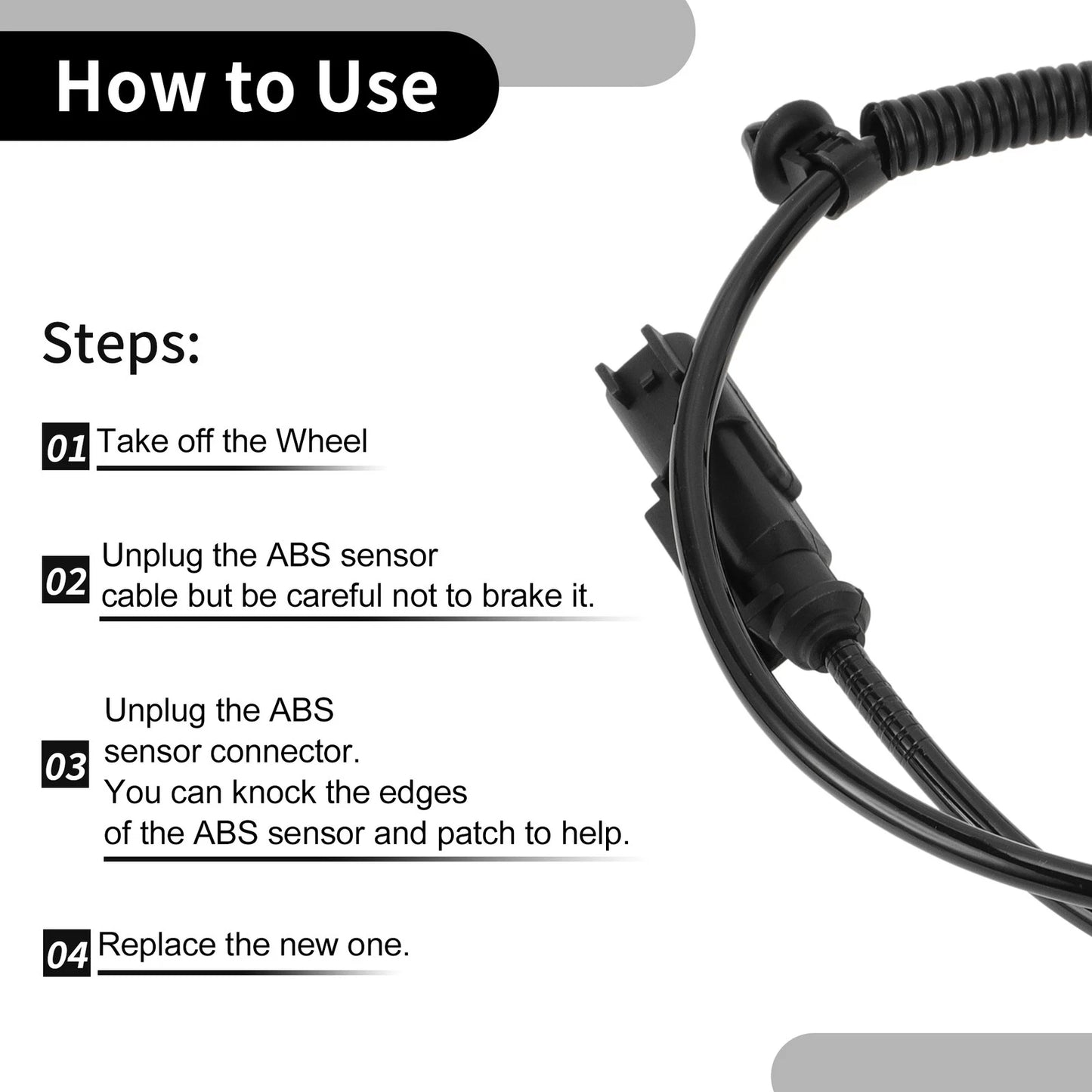 ABS Sensor Rear Left/Right for Ford Mustang (2011-2014)