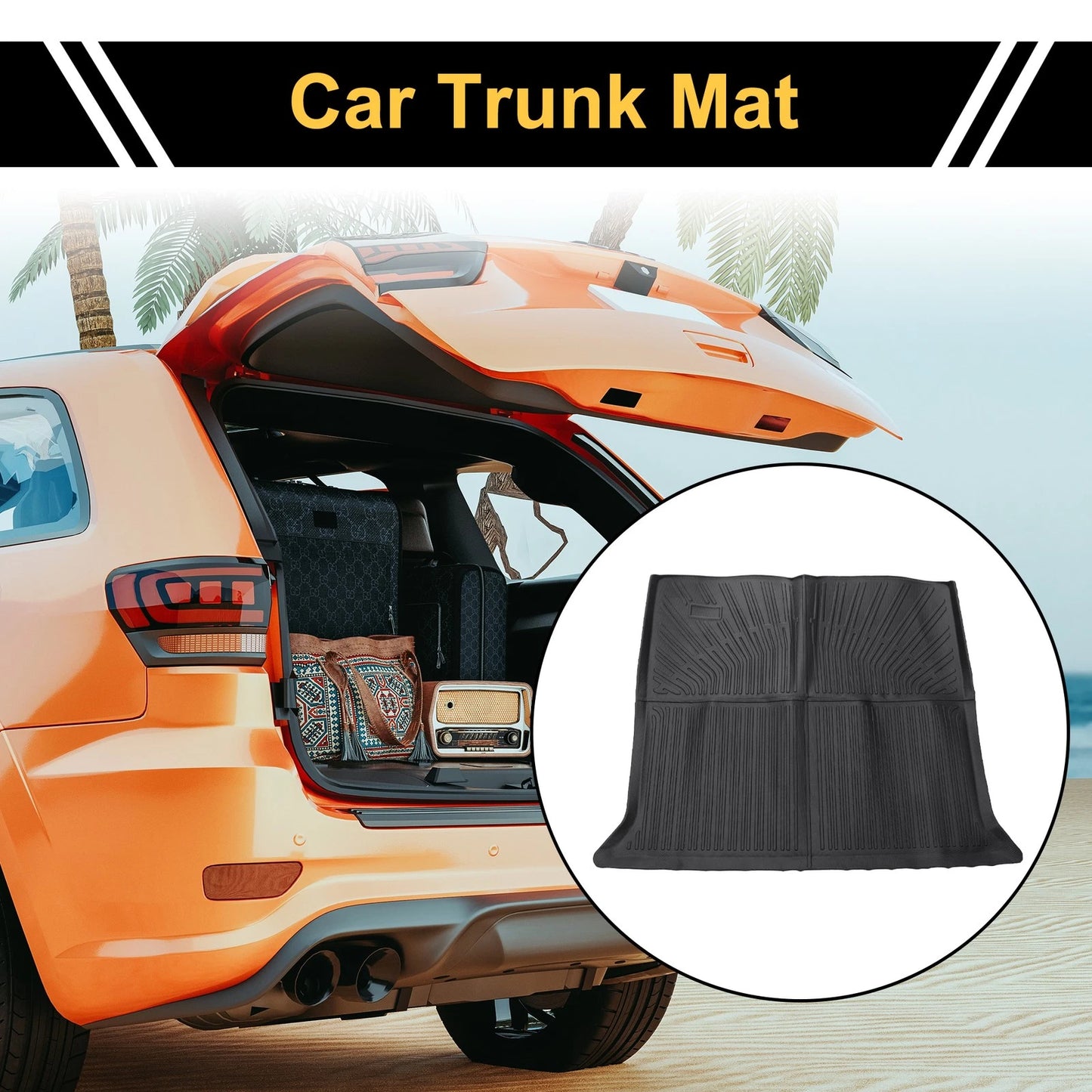 Cargo Liner Rear Trunk Mat for Honda Passport (2019-2023) Stripe Pattern