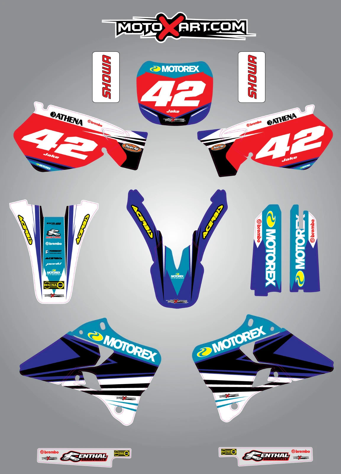 Full Custom Graphics Kit for Yamaha YZ 125/250 (1996-2001)