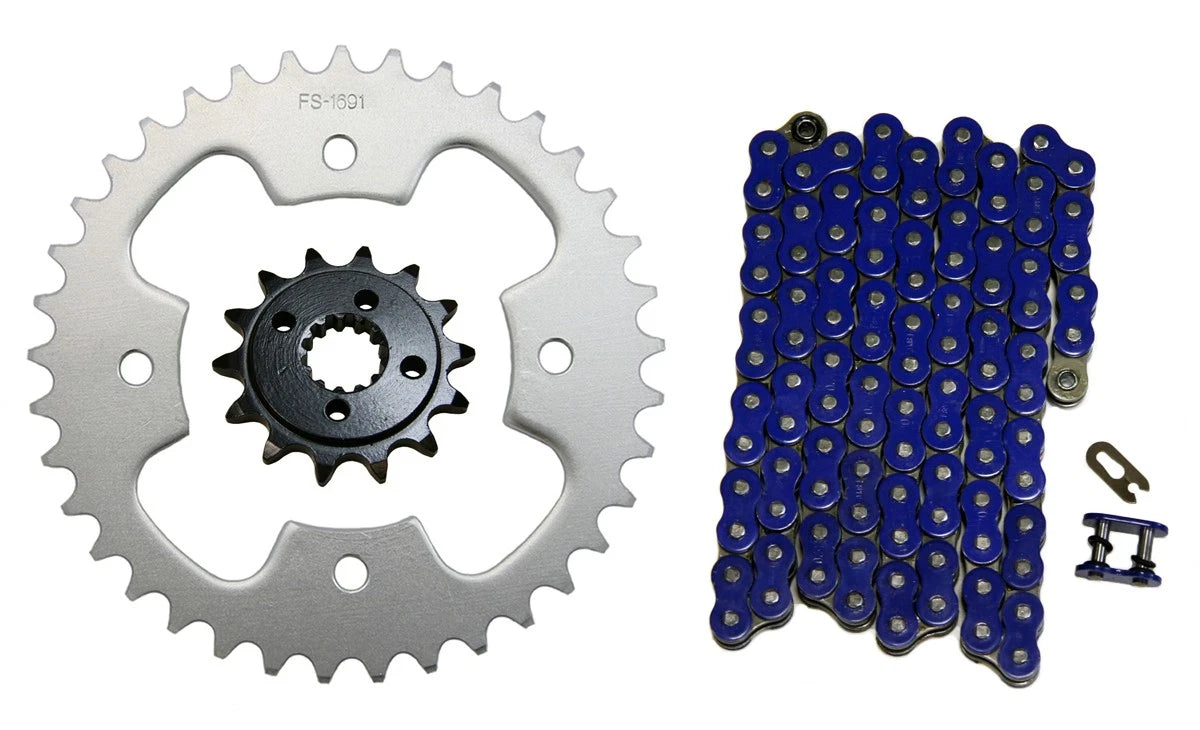 Blue 520x94 Drive Chain & 14/37 Sprockets for Polaris Predator 500 (2003–2004)