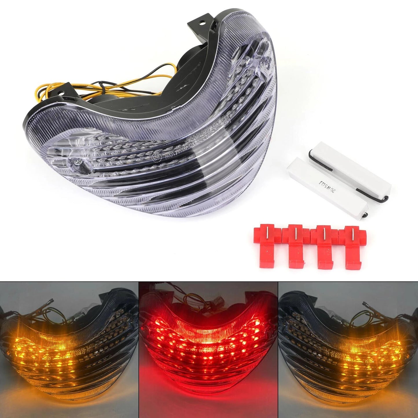 Clear Taillight Integrated Turn Signals for Suzuki SV650 TL1000S TL1000R (1999-2002)