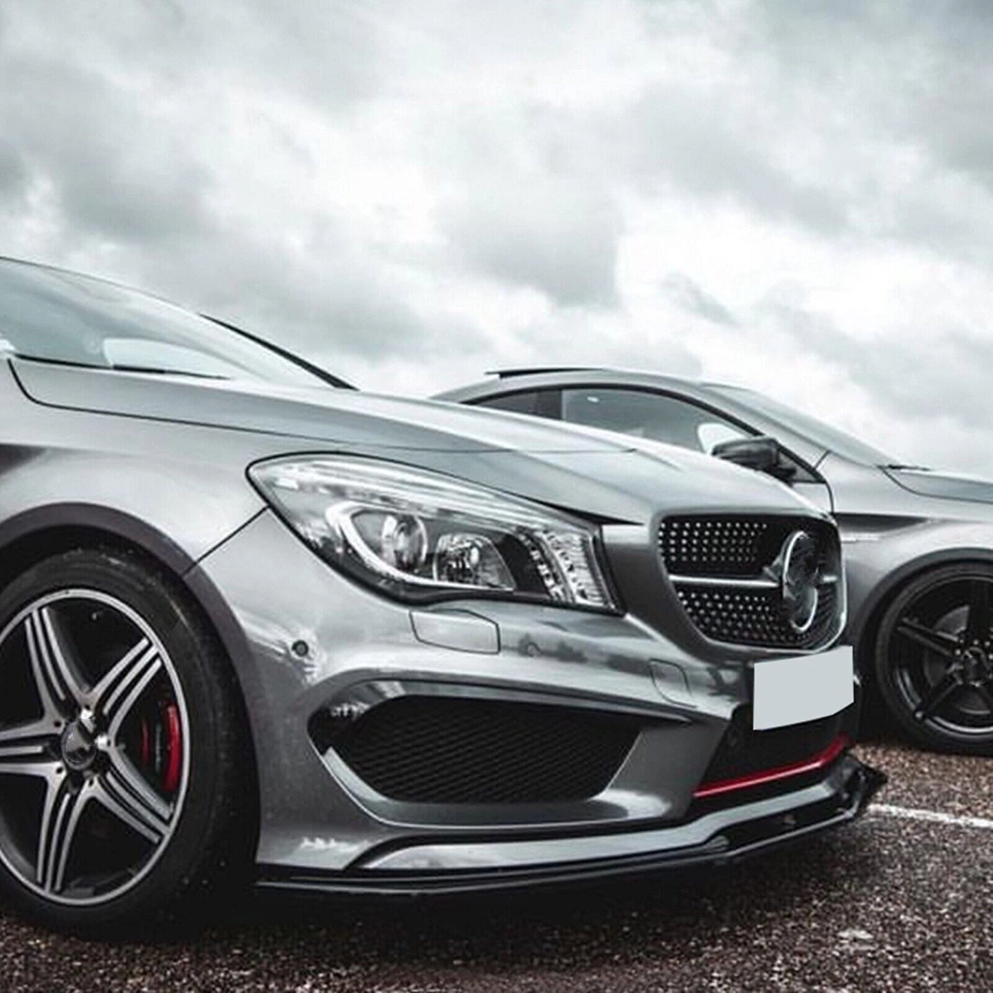 3pcs Front Spoiler Lip for Benz C117 CLA200 CLA260 CLA45 AMG (2013-2015)