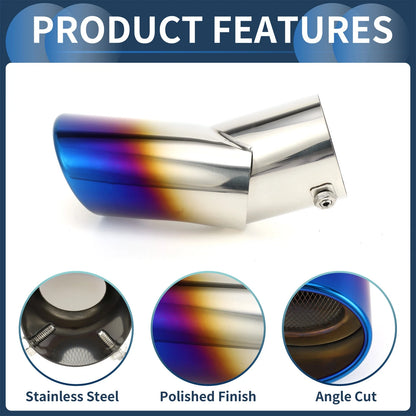 Curved Slant Exhaust Tip 2.8" for Land Rover Range Rover (2002-2010)