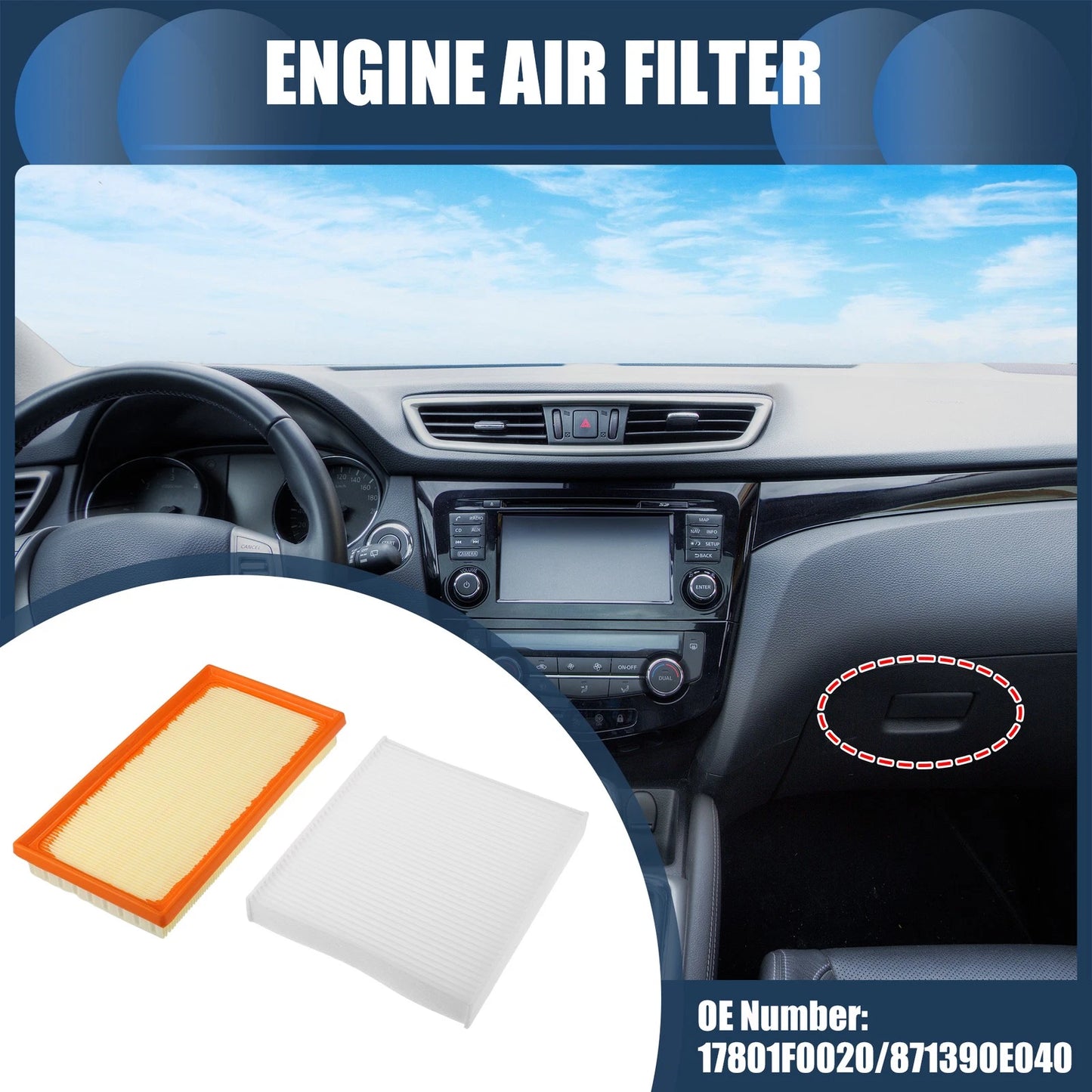 Set Engine Air Filter for TOYOTA RAV4 HYBRID (2019–2022)