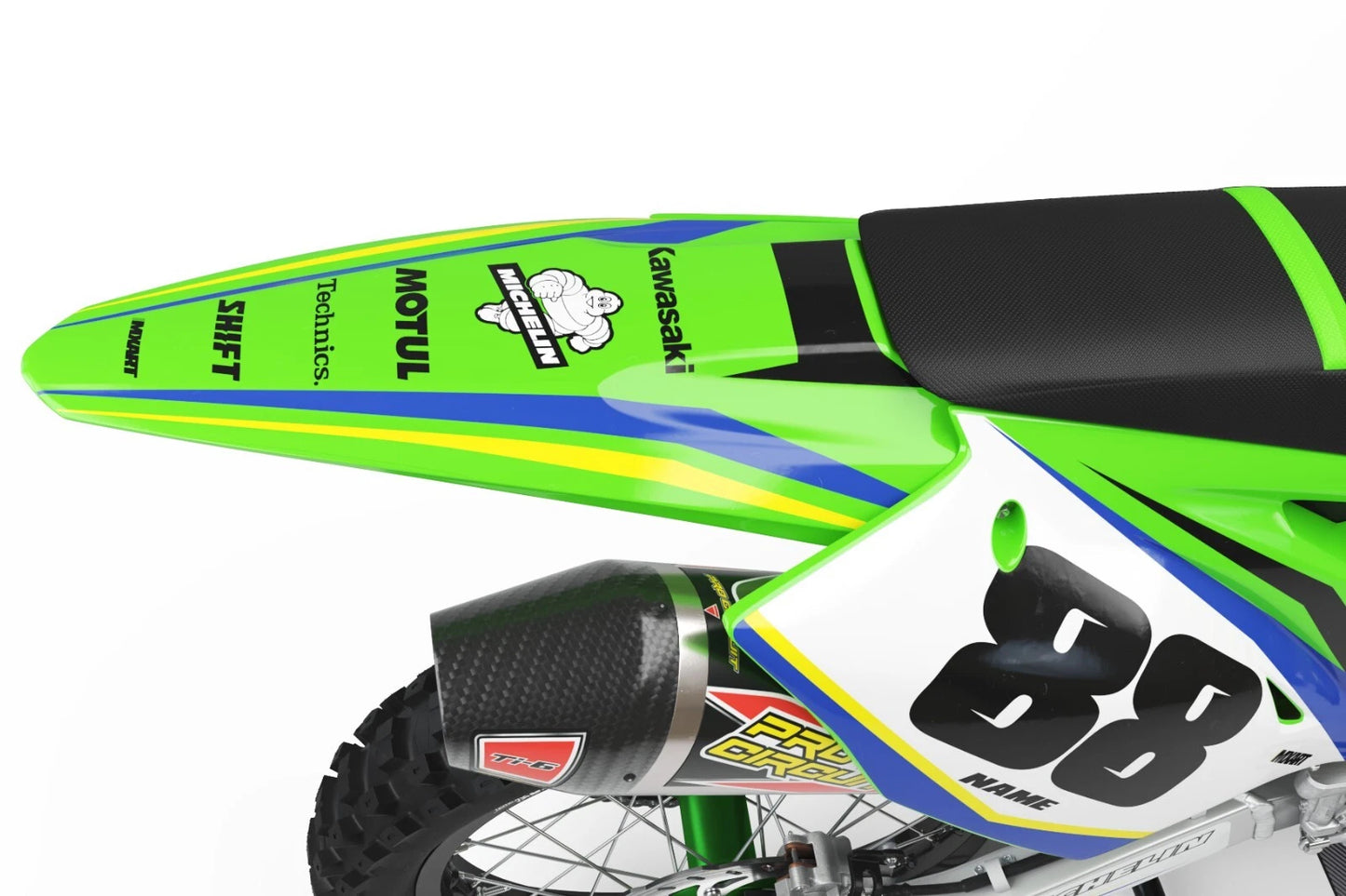Custom Sticker Kit Delta Style for Kawasaki KX 65