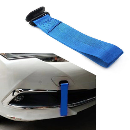 Blue Car Tow Towing Strap Belt Rope for Universal Bumper
