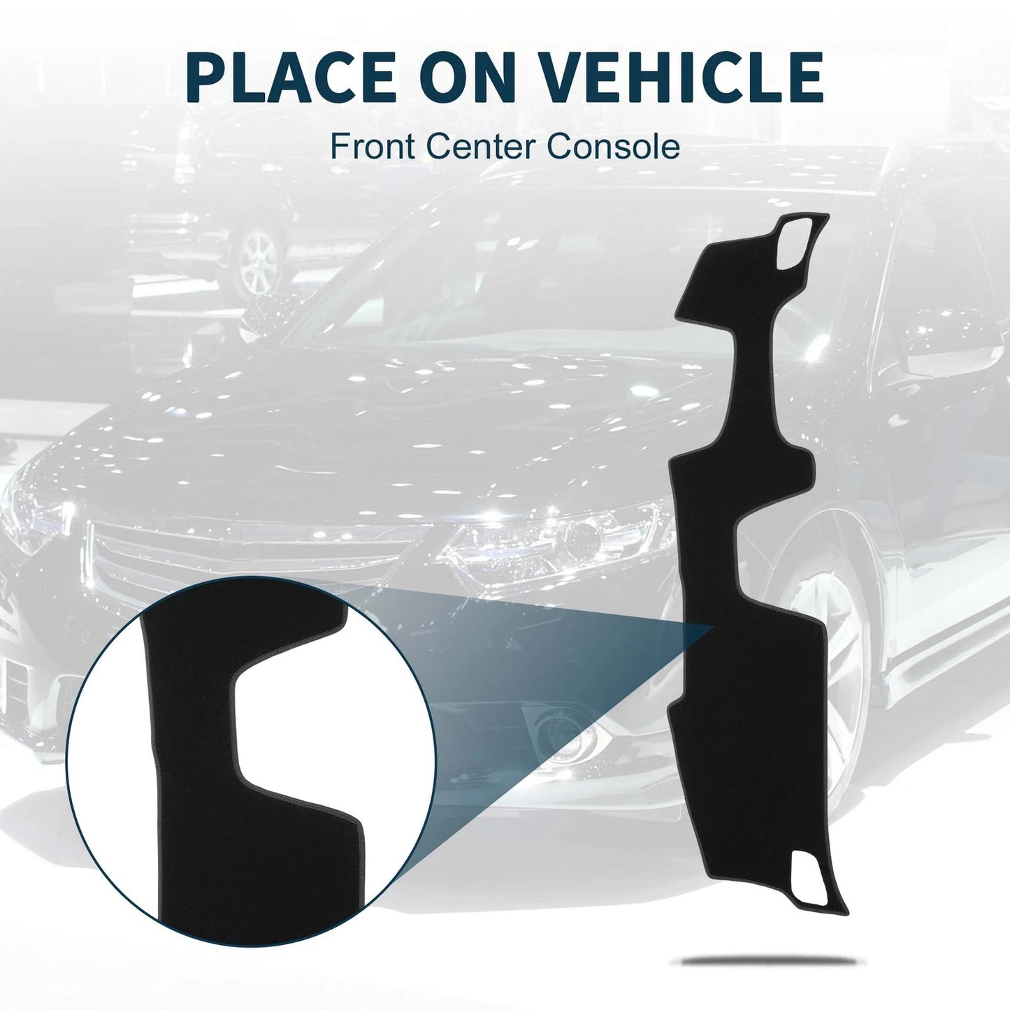 Dashboard Cover Mat for Honda Accord (2018-2023) Sun Protector Pad Black