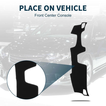 Dashboard Cover Mat for Honda Accord (2018-2023) Sun Protector Pad Black